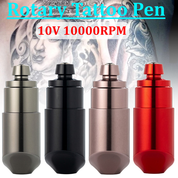 10000RPM Rotary Tattoo Pen Gun/ Aluminum Alloy Mabuchi Motor Machine Kit 85x32mm Universal Power Strong Tattoo Machine 4 Colors