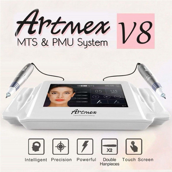 Artmex V8 Permanent Makeup Tattoo Machine Digital Electric Eye Brow Lip Rotary Pen MTS PMU System Makeup Machine 100-240V AC