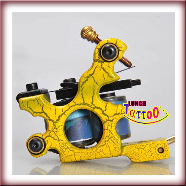 Yellow color Tattoo Machine Gun 10 Wrap Coil