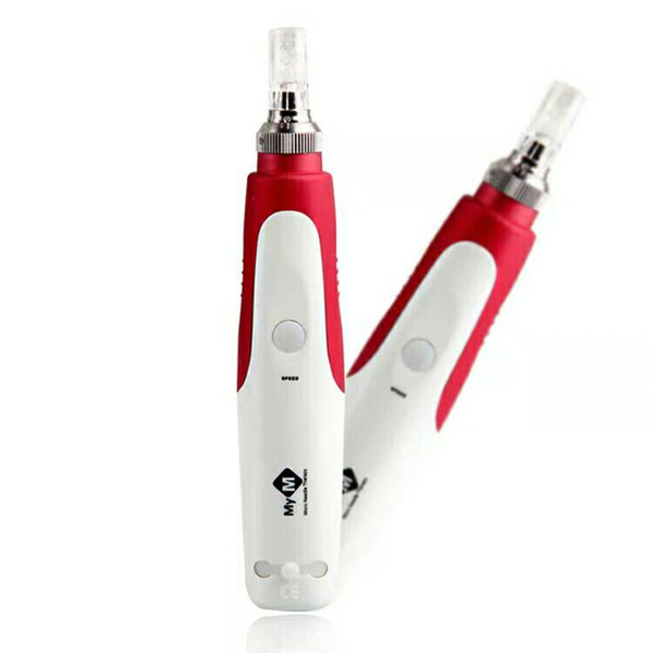 Electric Derma Pen Stamp Auto Micro Needle Roller Anti Aging Skin Therapy Wand MYM derma pen