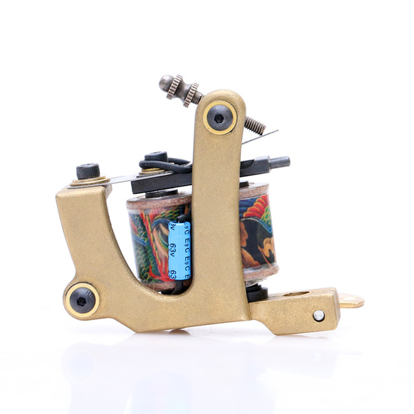 NEW Copper Handmade Tattoo Machine Liner or Shader Dual 10 Wrap Coils for Tattoo Gun Supplies Free Shipping TM428