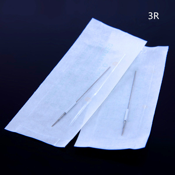 500pcs 3R Round Needles For Eyebrow Permanent Makeup Cosmetic Tattoo Needles Independent Package with Free Shipping via China Post