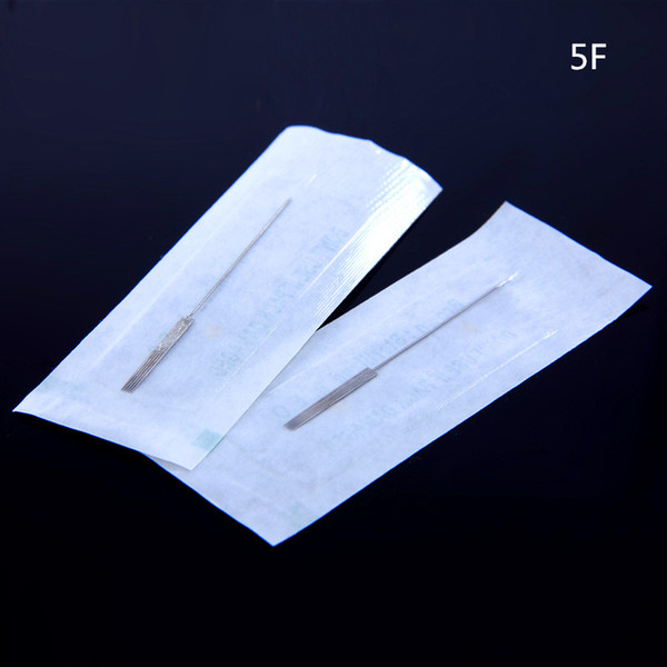 500 pieces of 5F Eyebrow Tattoo Needles Disposable Usage and Sterile for Traditional Makeup Machine Consumables for Makeup Machine