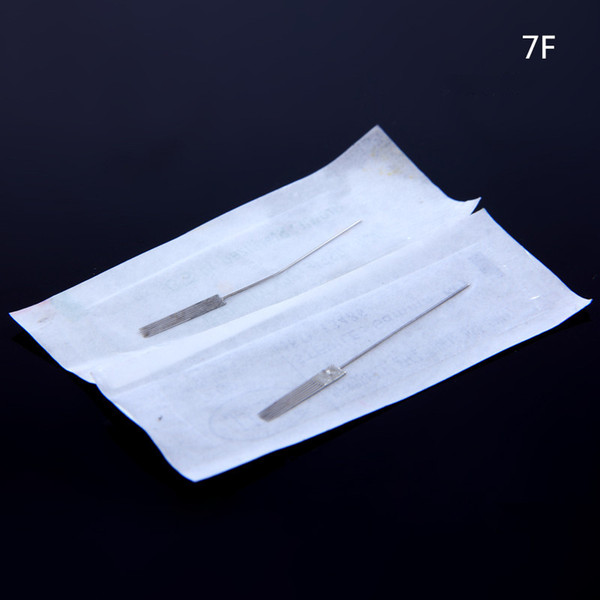 1000pcs of Eyebrow 7F Tattoo Needles Disposable Usage and Sterile for Traditional Makeup Machine Parts with Free Shipping on Sale