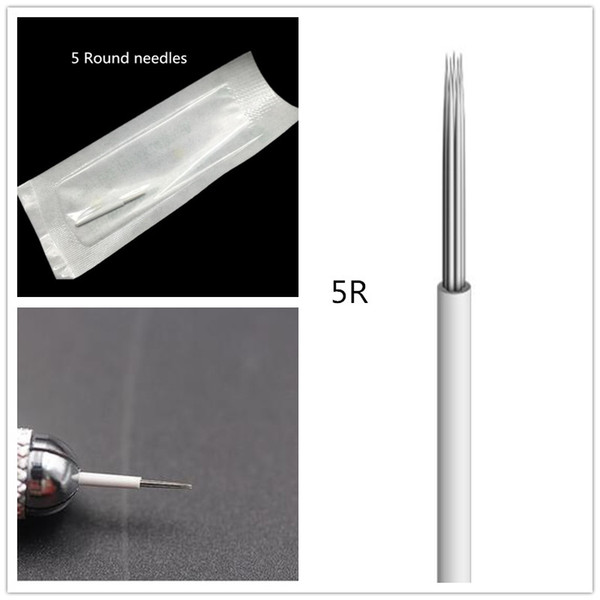 50 pcs 5R needles for manual pen Semi permanent makeup manual fog pen needle microblading eyebrow pen needles