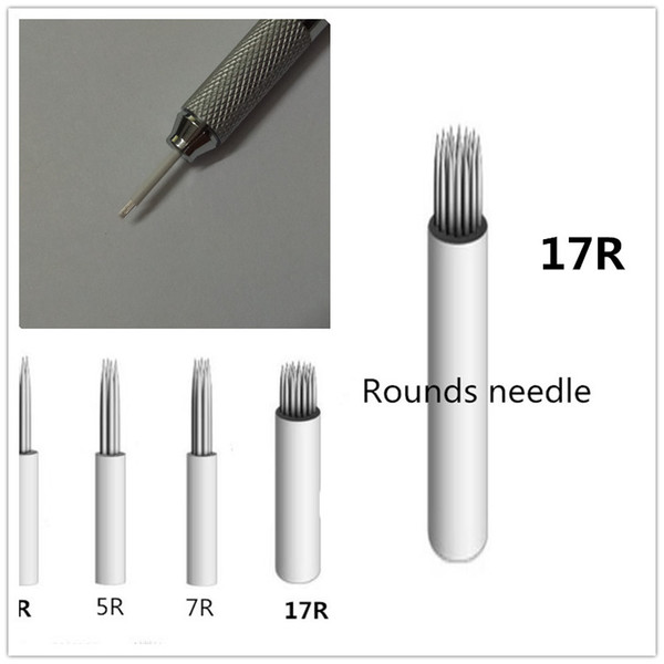 50 pcs 17R needles for manual pen Semi permanent makeup manual fog pen needle microblading eyebrow pen needles