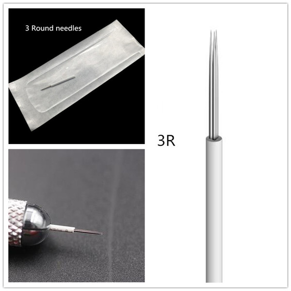 50 pcs 3 R needles for manual pen Semi permanent makeup manual fog pen needle microblading eyebrow pen needles