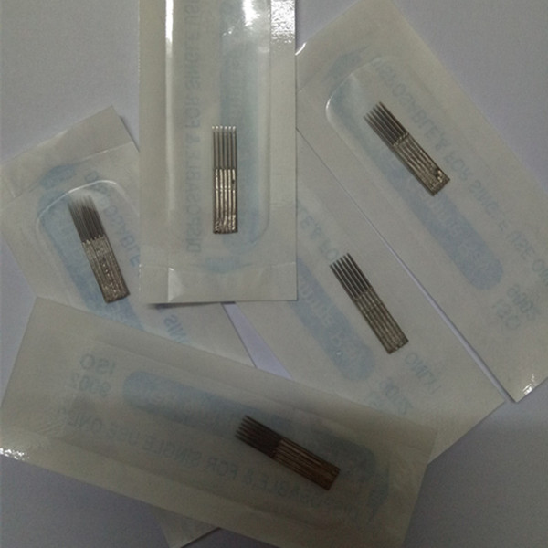 50pcs Permanent Eyebrow Makeup Blades Tattoo Manual Needle 6F 3R For Microblading Pen Machine 3D Eyebrow Microblading