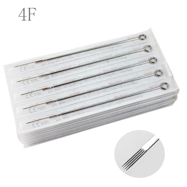 Hot Sale Tattoo 50pcs/lot Disposable Sterile Tattoo Needles For Tattoo Assorted Flat Shader Mixed Size For Free Shipping