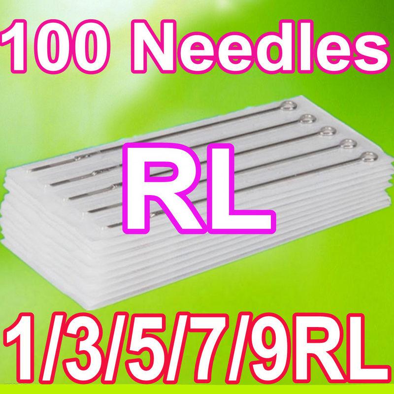 PRO 100 PACK ROUND LINER 1/3/5/7/9RL ASSORTED STERILE TATTOO NEEDLES DISPOSABLE