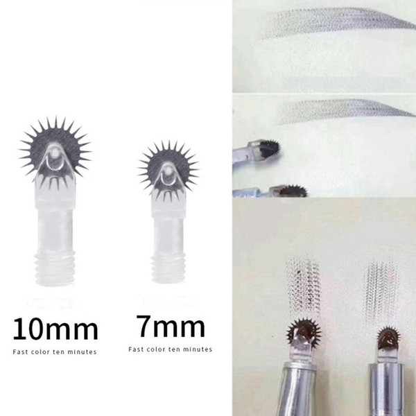 5 PCS / Bag Disposable Tattoo Roller Needle Embroidery Tattoo Rolling Needle For Eyebrow Makeup Tools 7MM & 10MM