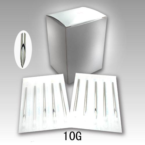 Wholesale-100pcs Sterilized Disposable Stainless Steel Body Piercing Needles 10 Gauge 10G Tattoo equipment Free shipping