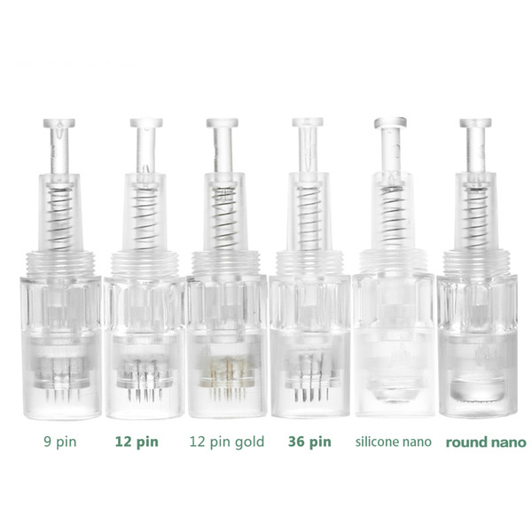 10pcs Screw Cartridge Replacement For Derma Pen Micro needle 9 pin / 12 pin / 36 pin / nano Micro Nano Needles Tattoo Needles