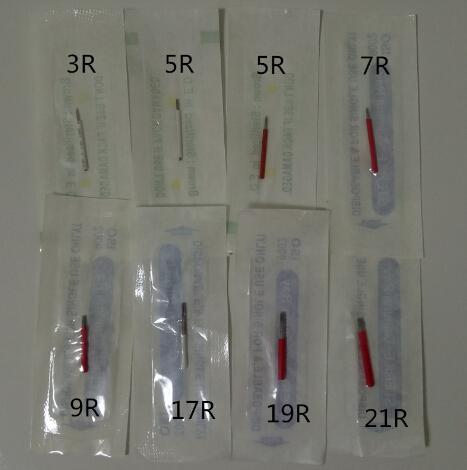 100 pcs 3R 5R 7R 9R 17R 19R 21R needles for manual pen Semi permanent makeup manual fog microblading eyebrow pen needles