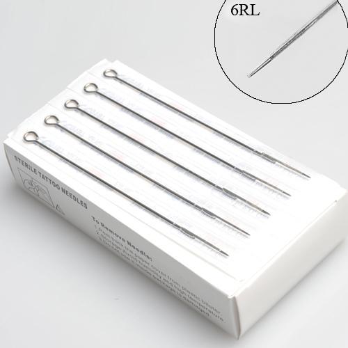 Tattoo Supply 50 Pcs Tattoo Needles for Liner Stainless Steel Disposable Sterilized Needles P-6RL