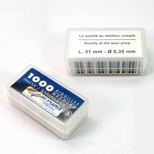 France Professional Mixed Lots 10000Pcs/lot Packaged Aiguilles Jet France High Grade Professional Loose s 0.35X31 mm