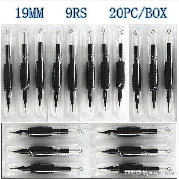 20 x Disposable Tattoo Grips Tube with Needles Assorted 9RS Size 3/4