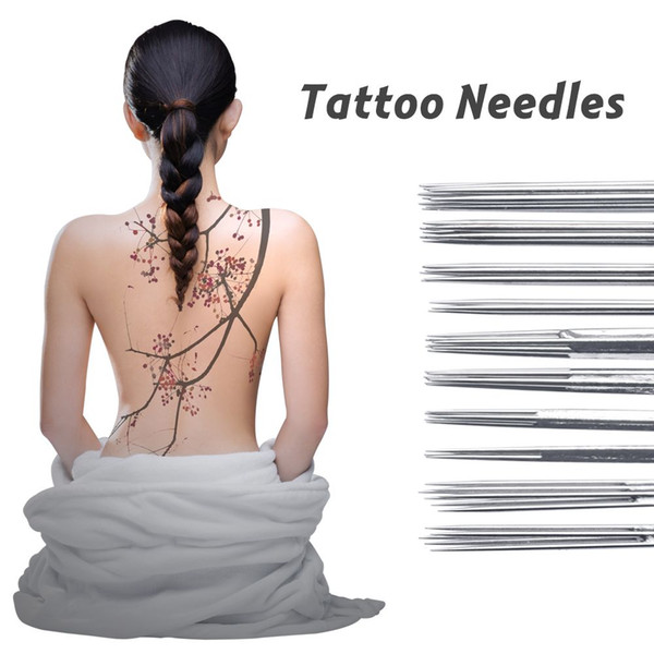 100PCS Disposable Sterile Tattoo Needles Assorted Mixed Sizes Made by 316 Stainless Steel For Tattoo Gun Kits Grip Tattoo Supplies