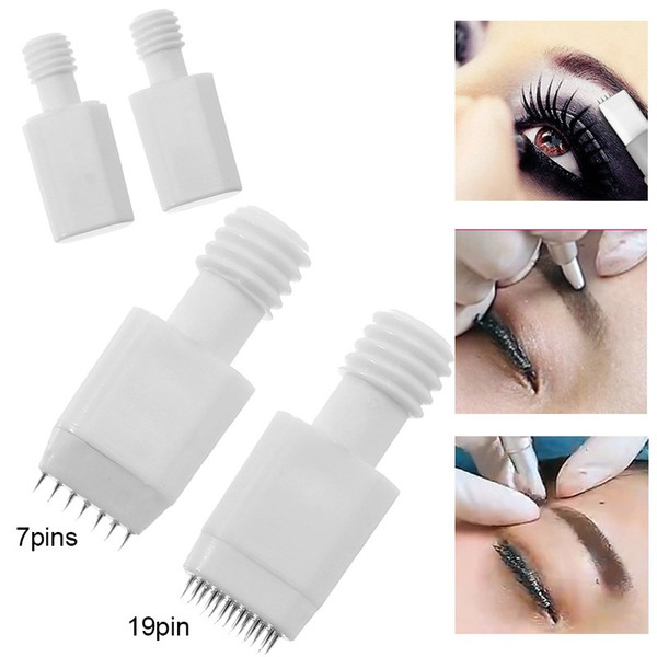 2pcs No Scab Light Oxygen Needles Microblading Shading Needle 7/19pins Blades For Manual Tattoo Pen 3D Fog Embroidery Eyebrow