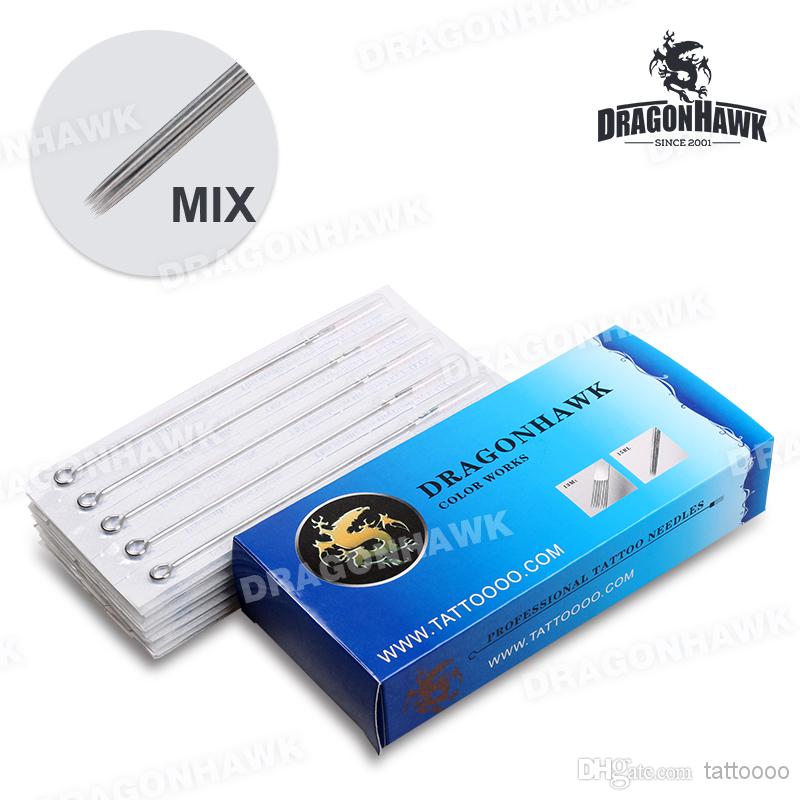 Dragonhawk Tattoo Disposable Needles Kits 100 pcs assorted mix sizes supply free shipping WSZ-3*2