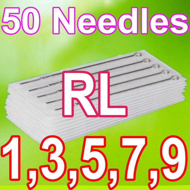 Drop Shipping 50PCS PACK 1RL 3RL 5RL 7RL 9RL ASSORTED STERILE TATTOO NEEDLES DISPOSABLE SUPPLY