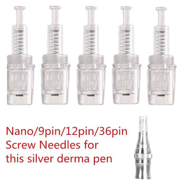 9/12/36 Pin Needles Nano Needle Cartridges tips Screw Port Cartridges For Electric Derma Pen Auto Micro Stamp