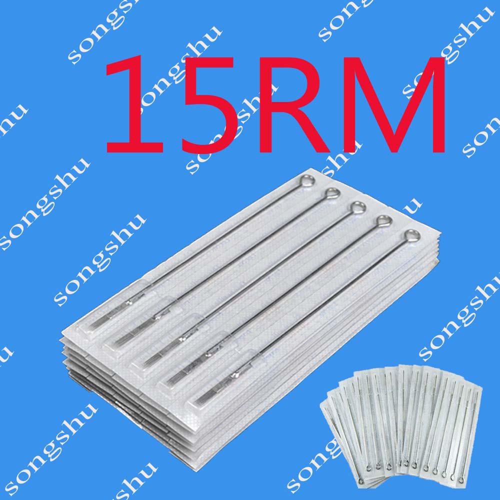 50pcs Of 15RM Tattoo Supply Sterile Needles Round Magnum Size Needle Top Quality