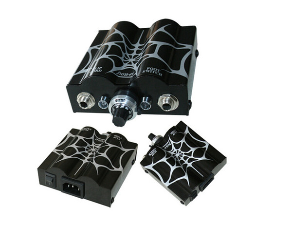 Wholesale-Tattoo power supply New pro Spider Web Double Wave Tattoo Power Supply Power Plug Supply tattoo & body art