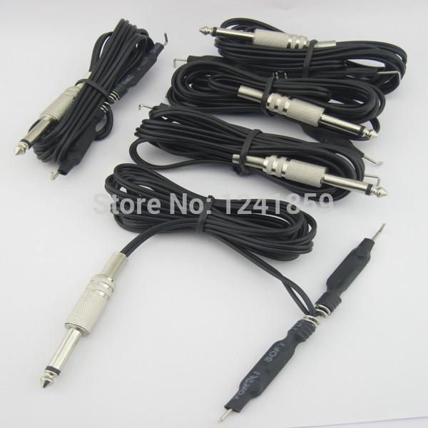 Wholesale-10pcs Black retail Tattoo Power Clip Cord For Tattoo Machine Power Kit Set Supply TCC03#