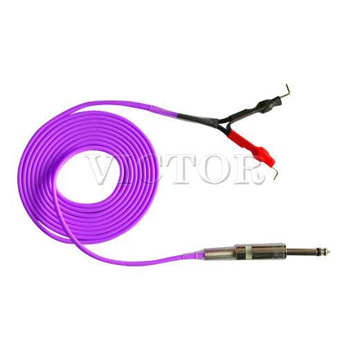 Wholesale-Purple 6 Feet Spring Less Silicone Tattoo Clip Cord, 100% Soft Silicone ,5 Colors For You Picking, Free Shipping Tattoo Supplier