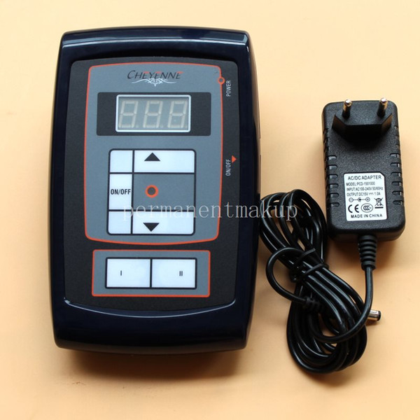 1 Pcs Power Supply with LCD Digital Display For Permanent Makeup Eyebrow Tattoo Machine Kit