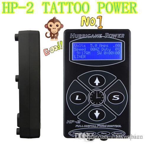 2016 Professional Tattoo Power Supply Hurricane HP-2 Powe Supply Digital Dual LCD Display Tattoo Power Supply Machines Free Shipping