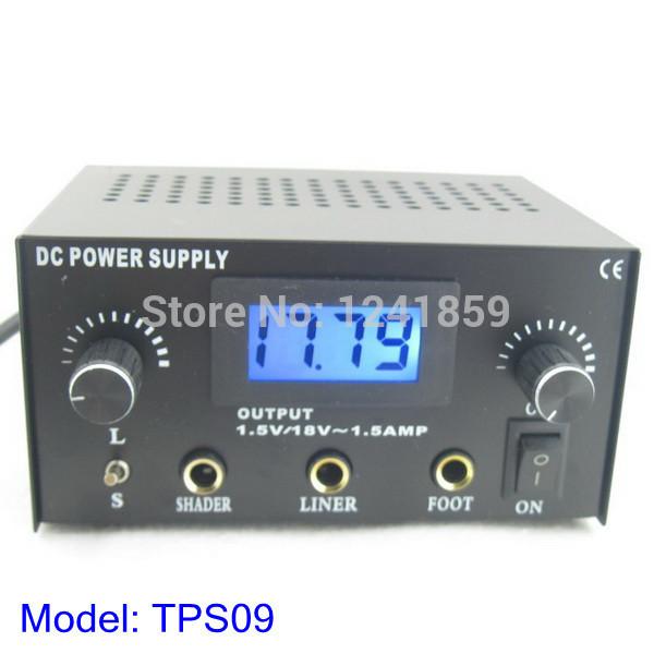 Wholesale-Digital Dual Cast Iron Tattoo Power Supply For Tattoo Machine Gun Power Kit Set Supply Free Shipping TPS09#