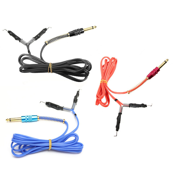 1pcs Clip Cord Power Cable Tattoo Hook Silicone Wire For Tattoo Machine/Gun Foot Pedal Switch Power Supply Accessory 1.7M