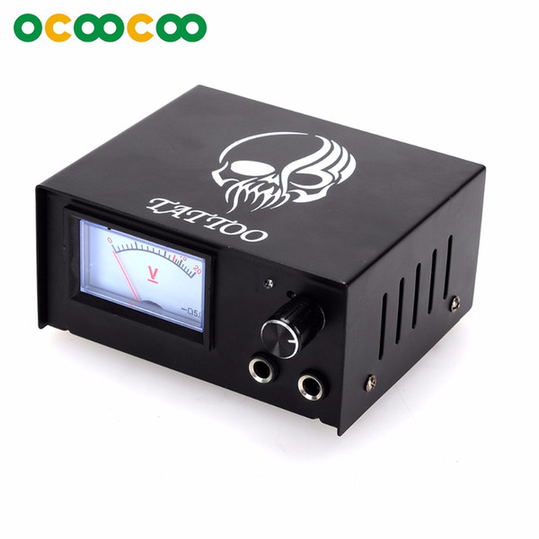 D400 High Stability Power Supply CE + RoHS Compliance With Pointer Display for All Tattoo Machines - Black