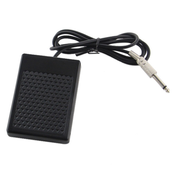 Wholesale-Top Selling Best quality Tattoo Foot Switch Black Stainless Steel Tattoo Pedal Tattoo Power Supply Free Shipping