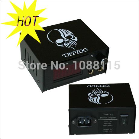 Wholesale-Pedal Tattoo Real Limited 2015 Free Shipping Professional Tattoo Machine Kit with Digital Power Supply Ink Black Supplies Cheap