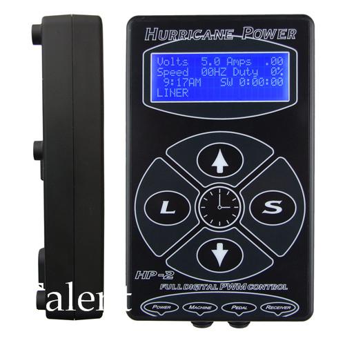 Wholesale-2016 Upgraded  Black Hurricane Power Supply HP-2 Tattoo Power Supply Tattoo Machines Free Shipping