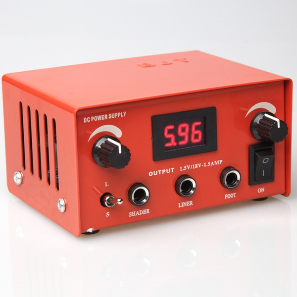 One new RED Digital DUAL Tattoo Power Supply Powerful Tattoo Power supply Tattoo inks Free Shipping