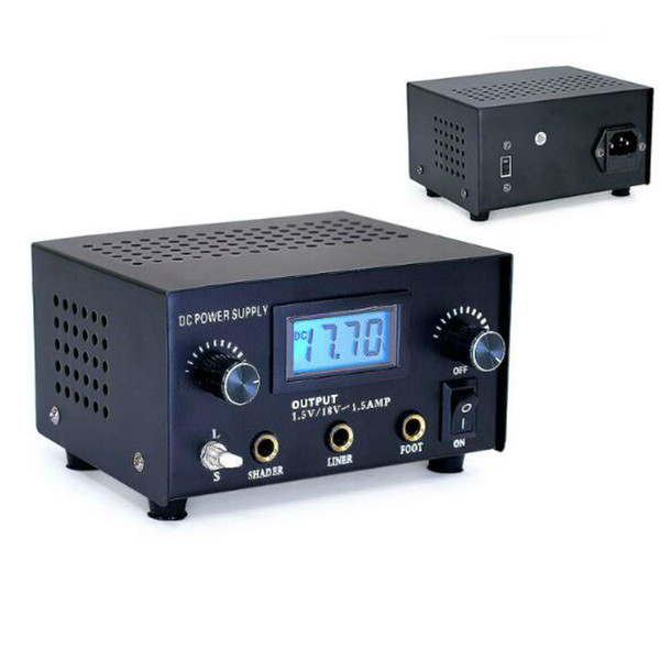 Classic Metal Housing Tattoo Power Supply Digital LCD Dual Machine Well Connecting Both Liner and Shader