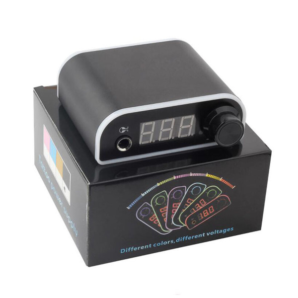 Free Shipping LED Tattoo Power Supply Voltage Adjustable With Various LED Lights Designed for All Artist