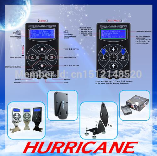 Wholesale-Free Shipping Tattoo power supply Hurricane HP-2 Tattoo Digital Power Supply Black Color