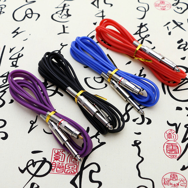 Wholesale-4 Colors Tattoo Clip Cord for Footswitch Professional 1.8m Silicone RCA Clip Cord High Quality Tattoo Supply TPS5124