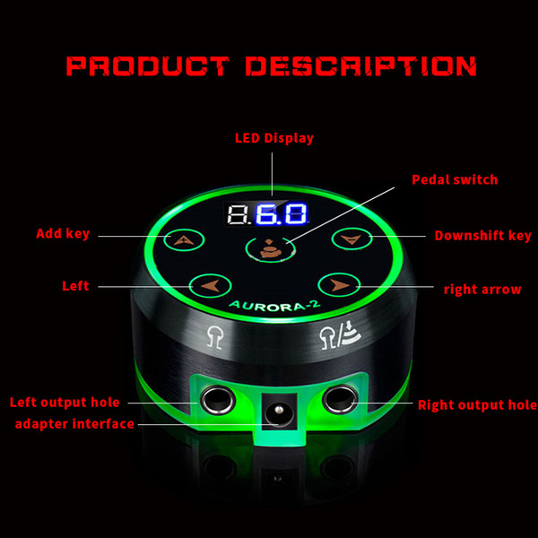 New Critical Aurora-2 Tattoo Power Supply for Coil & Rotary Tattoo Machines