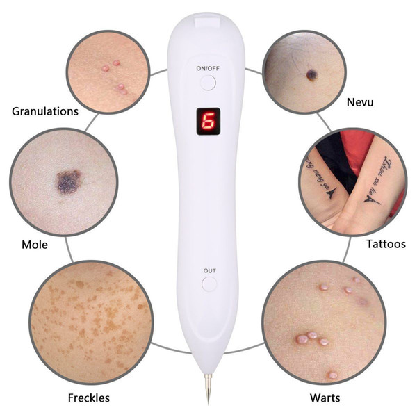 LCD Laser Freckle Removal Machine Skin Mole Dark Spot Remover Tattoo Wart Tag Removal Pen Salon Home Beauty Care Home Beauty Device