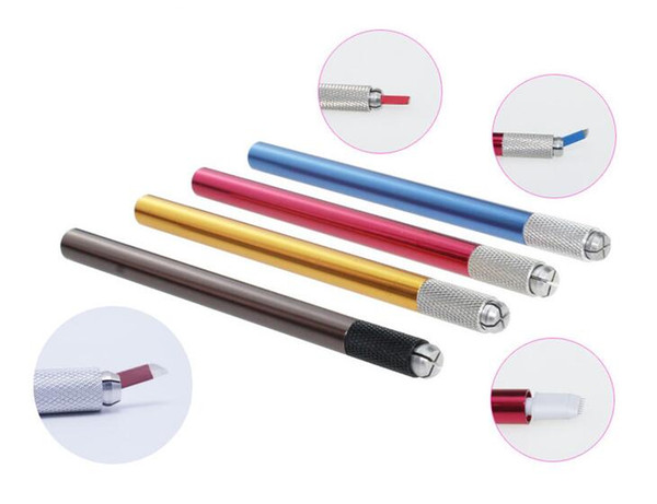 60pcs Hot Selling Permanent Makeup Manua Pen 3D Eyebrow Embroidery Tattoo Micro Blades,Eyebrow Embroidery Microblading Hand Tools