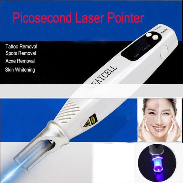 Handheld Mini Neatcell poiniter Laser Picosecond Pen Tattoo Freckle Removal Mole Dark Spot Pigment Acne scars remover Beauty Machine DHL