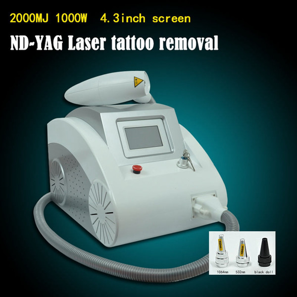 Hot 2000mj Touch Screen Q Switch Nd Yag Laser Tattoo Removal Machine Pigments Removal Scar Acne Removal 1064nm 532nm 1320nm