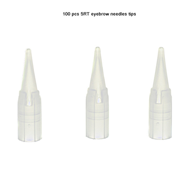 Wholesale- Wholesale 5RT Strerile Tattoo Permanent Makeup Eyebrow Lips Disposable Black Plastic Tips Nozzles For Needles Supply 100 pcs/lot