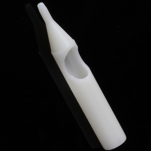 White Color Sterilized Diposable Tattoo Tip Individually Packed Plastic Nozzle Tube For Tattoo Art And Professional Artists